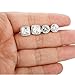 Jstyle Jewelry 2 Pairs Stud Earrings for Women Girls Cubic Zirconia Square Piercing Elegant