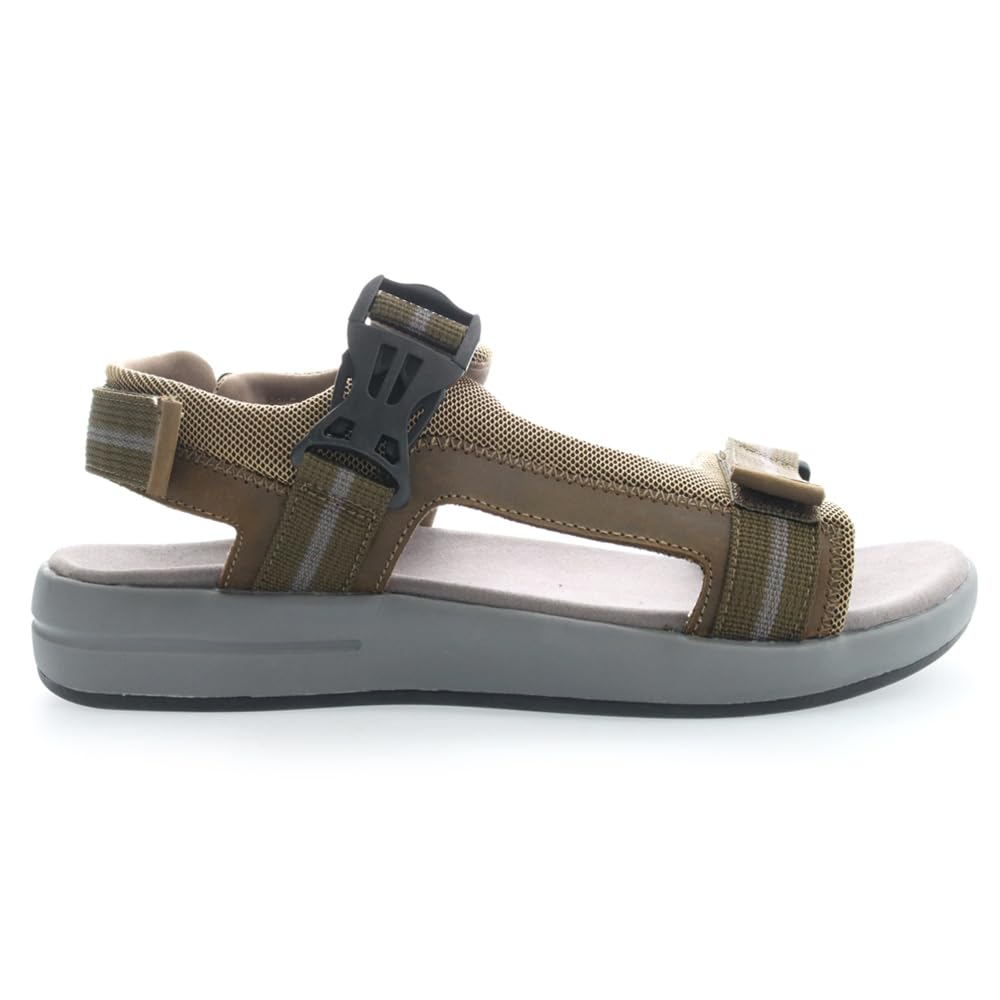 Propét Men’s Eli Sandals, Olive, 8 XX-Wide US