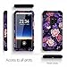 Hocase Galaxy S9 Case, SM-G960 Case, Heavy Duty Shockproof Protection Hard Plastic+Soft Silicone Rubber Hybrid Dual Layer Protective Phone Case for Samsung Galaxy S9 2018 - Violet Flowers