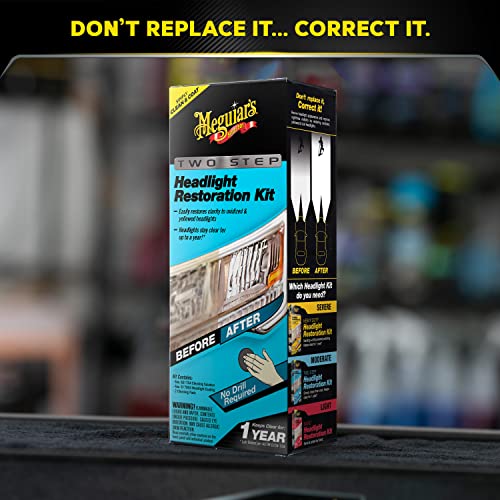 Meguiar's Two Step Headlight Restoration Kit, Headlight Cleaner