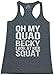 Shop4Ever Oh My Quad Becky Look At Her Squat Women's Racerback Tank Top Gym Tank Tops Large Charcoal 0