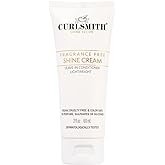 CURLSMITH - Shine Cream, Leave-In Conditioner, Moisturising, Sensitive, Fragrance Free for All Curl and Hair Types, Vegan (2 fl oz) Travel or Trial Size