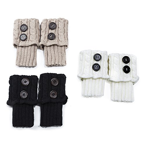 image for Women Boot Knit Cuffs,Short Crochet Leg Warmers, Variety of Styles Win