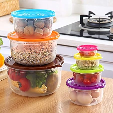 Caja de almacenamiento para nevera, caja de plástico multicolor ...