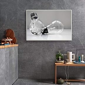 Floating Framed Canvas Wall Art for Living Room, Bedroom Black and White Landscape Canvas Prints for Home Decoration Ready to Hang - 16x24 inches