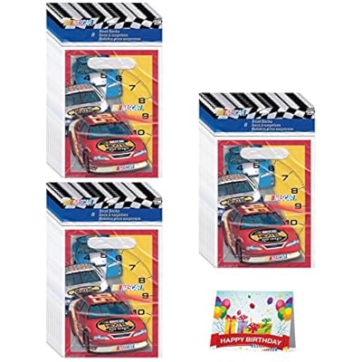 Nascar Birthday Party Favor Treat Bags Bundle Pack of 24