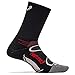 Feetures! Men's Elite Light Cushion Mini Crew, black + Red, xl