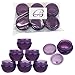 Beauticom 10G/10ML Frosted Container Jars with Inner Liner for Scrubs, Oils, Salves, Creams, Lotions, Makeup Cosmetics, Nail Accessories, Beauty Aids - BPA Free (6 Pieces, Purple)