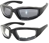 Black Motorcycle Padded Foam Glasses for Outdoor Activity Sport