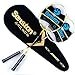 Senston - 2 Player Badminton Racket Set Badminton Racquets with Shuttlecocks - Including 2 Rackets White Yellow