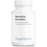 Supersmart Senolytic Complex (Advanced Formula) - with Fisetin, Quercetin, Bromelain - Patented Ingredients - Senolytic Supplement | Non-GMO & Gluten Free - 90 Vegetarian Capsules