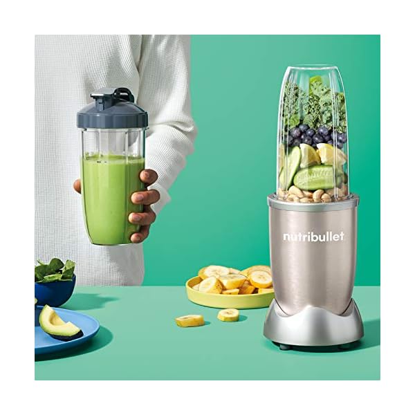 NutriBullet-900W-Blender-Champagne-Multi-Function-Cold-Beverage-Smoothie-Maker--2-Cup-Sizes-and-Stay-Fresh-Lid NutriBullet NBLP9 900W Blender Champagne Multi-Function Cold Beverage Smoothie Maker- 2 Cup Sizes and Stay Fresh Lid