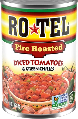 ROTEL FIRE ROASTED DICED TOMATOES AND GREEN CHILIES, 10 OZ.
