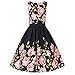 Babyonline Women Floral Spring Garden Vintage 1950's Picnic Party Cocktail Dress