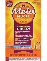 Metamucil - Fibra MultiHealth Solos Naranja Suave Sin Azúcar, 0,21 oz de unidad, Pack de 30