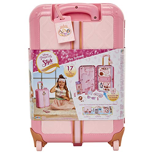 Disney Princess Travel Suitcase Play Set for Girls with Luggage