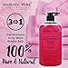 Majestic Pure Lingonberry Body Wash & Vitamin Shampoo, Natural Hyperpigmentation - Gentle, Sulfate Free Natural Shampoo - 73% Organic Ingredients - 8 fl oz