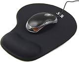 New Horrizon Mouse Mat Black Anti-Slip Comfort Pad with Gel Wrist Support Pink view 1