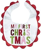 Mud Pie Baby Bib Girl, First Christmas, One Size