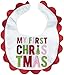 Mud Pie Baby Bib Girl, First Christmas, One Size