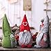 Plush Gnome - Christmas Faceless Doll Decoration - Soft Stuffed No Face Elf Toy - Swedish Xmas Seasonal Ornament - Holiday Present Gift Winter Table Centerpiece - Collectible Nordic Figurine (D Red)