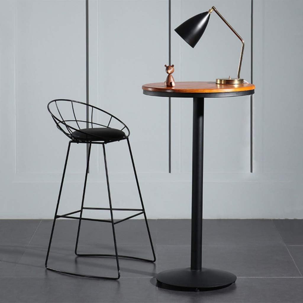 YLMF Round Pub Table, Solid Wood Bar Dining Table with