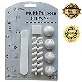 Multi-purpose Adhesive Cable Clips Set, Cable Management System Kit and Cord Organizer Solution for Desktop, Tables, PC, Office and More - White