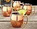 Moscow Mule 100 % Solid Pure Copper Mugs/Cups - Set of 4(16-ounce/Set of 4, Smooth) by galaxy hub