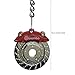 YGMONER Wearing Sunglasses Monkey Car Interior Rear View Mirror Hanging Ornaments (black & brake caliper)