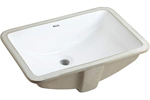 WinZo WZ7423 Rectangular Bathroom Undermount Sink,21 Inch Porcelain Undercounter Basin for Lavatory Vanity Cabinet Ceramic White