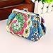 Toraway Wallet, Womens Vintage Flower Mini Wallet Coin Purse Clutch Handbag (Blue)