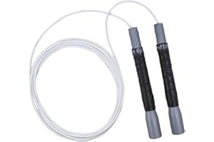 ELITESRS Fit Plus Pro Freestyle PVC Jump Rope for Tricks - Unbreakable 8" Long Handles with Non-Slip Grip Tape - Premium Adult Jump Ropes for Fitness - Lightweight Cardio Boxing Skipping Jump Rope