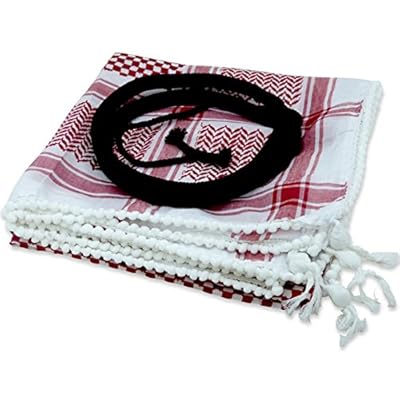 KF Authentic Keffiyeh RED Shemagh + Agal