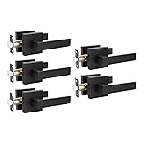 KNOBWELL 5 Pack Heavy Duty Matte Black Door