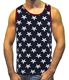 Patriotic American Flag Stars All Over Tank Top Shirt