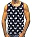 Patriotic American Flag Stars All Over Tank Top Shirt