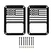 Iparts American US Flag Black Taillight Light Guard Cover for 2007 2008 2009 2010 2011 2012 2013 2014 2015 2016 2017 Jeep Wrangler Accessories JK Unlimited Pair
