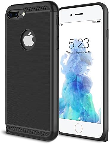 iPhone 8 Plus Case, iPhone 7 Plus Case, Typesee Premium Hybrid Anti-Scratch Protective Resistant Dual Layer Rugged Case for Apple iPhone 7 Plus (2016)/iPhone 8 Plus (2017) - Black