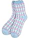 HASLRA Check Soft Warm Microfiber Fuzzy Socks 3 Pairs (Mix1)