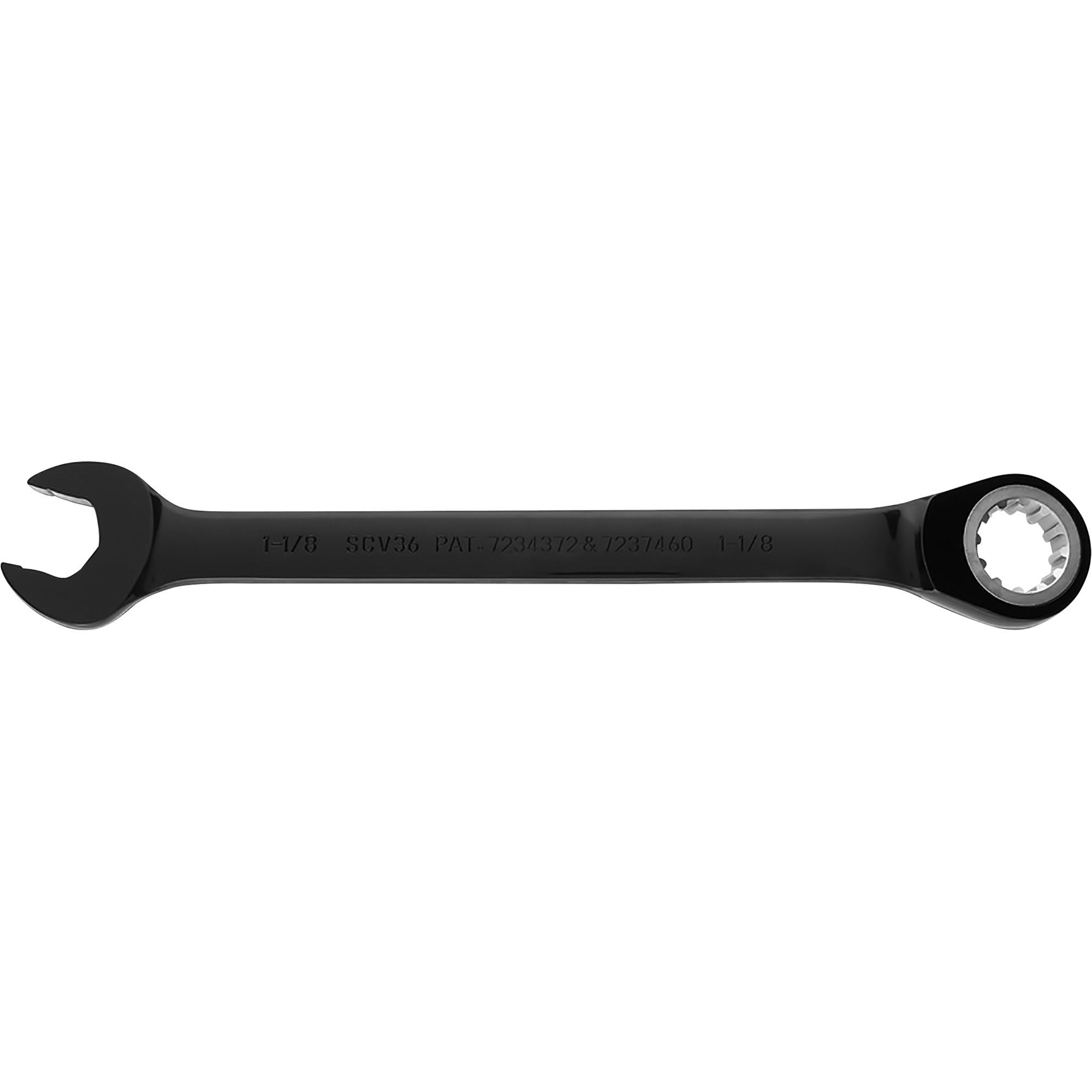 Black Chrome Combo Reversible Ratchet Wrench 1-1/8" - Spline