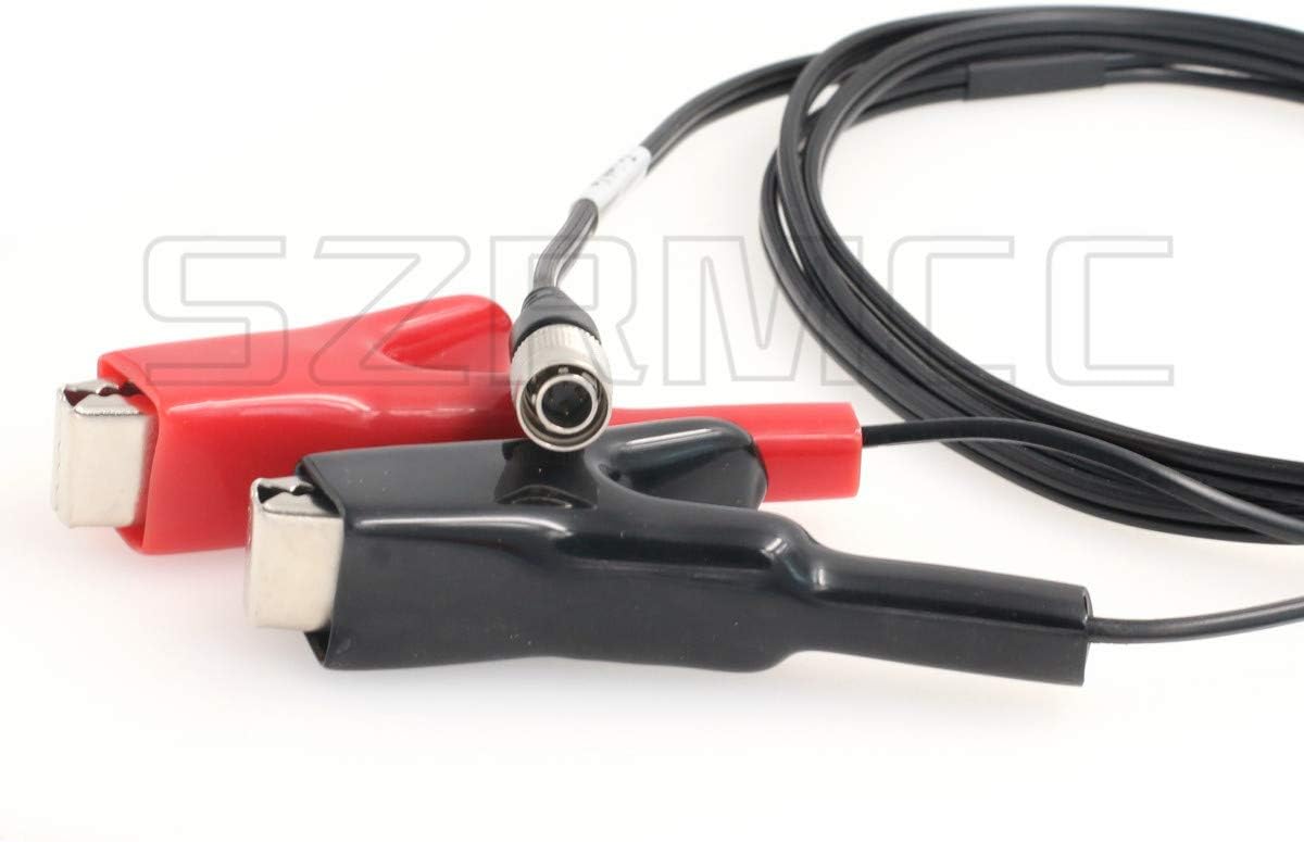 SZRMCC Car Battery Alligator Clips to Hirose 4 pin Male Power Cable for Trimble 5600 Geodimeter Spectra Precision Total Station (Straight Hirose 4Pin) - Image 3