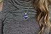 Summerfield Collection Silver-tone Hand-painted Glitter Glass Galaxy Pendant Necklace 20