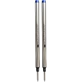 Monteverde Rollerball Refill to Fit Montblanc, Fine, Blue/Black, 2 Pack | Rollerball refill delivers fluid ink flow, bold lines, and smooth writing for compatible pens.