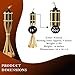 Bamboo Tiki Torches - 8 Pack - Metal Oil Canister - 14in High, 6oz. Capacity - Sturdy Table Torch by Kaya Collection