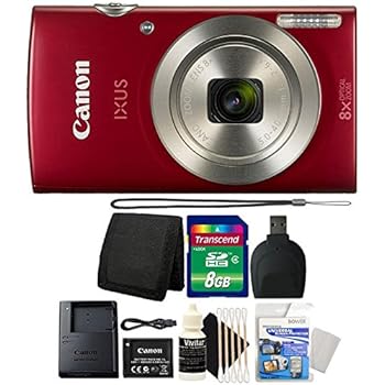 Amazon.com : Canon IXUS 185 / ELPH 180 20MP Red Compact
