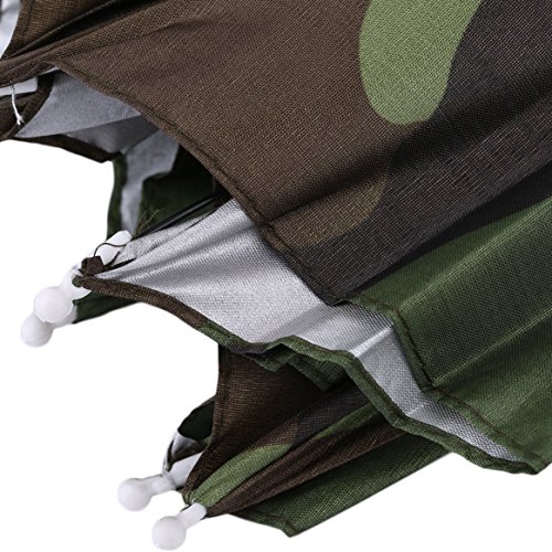 Smartlove1P Portable Outdoor Sports 69cm Umbrella Hat Cap Folding Women Men Umbrella Fishing Hiking Golf Beach Headwear Handsfree Umbrella CH - Thumbnail 4