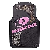 Mossy Oak Camo Front Floor Mat Set - Pink Mossy Oak Logo - Rubber - Set of 2