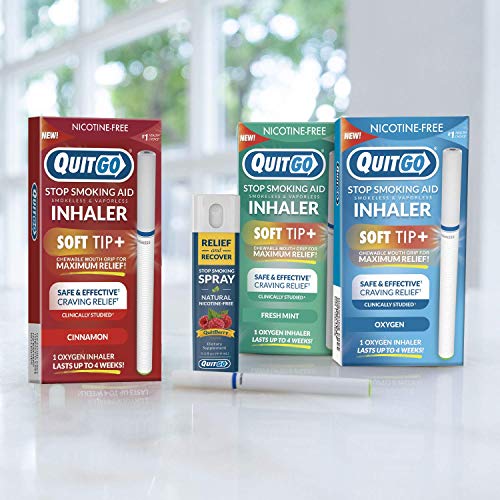 Stop Smoking, Smokeless Inhaler with Soft Tip Chewable Mouth Grip for