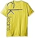 Calvin Klein Jeans Men's Short Sleeve Calvin Vertical Logo Crew Neck T-Shirt, Warm Olive, Small