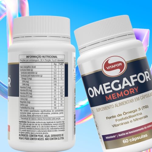 Kit 2 Omegafor Memory Vitafor 60 Cápsulas